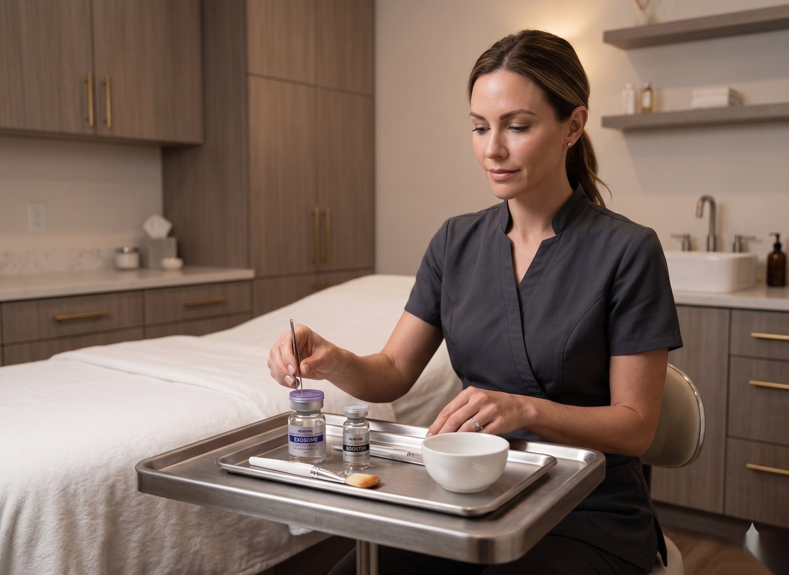 Professional Booster in salon counter